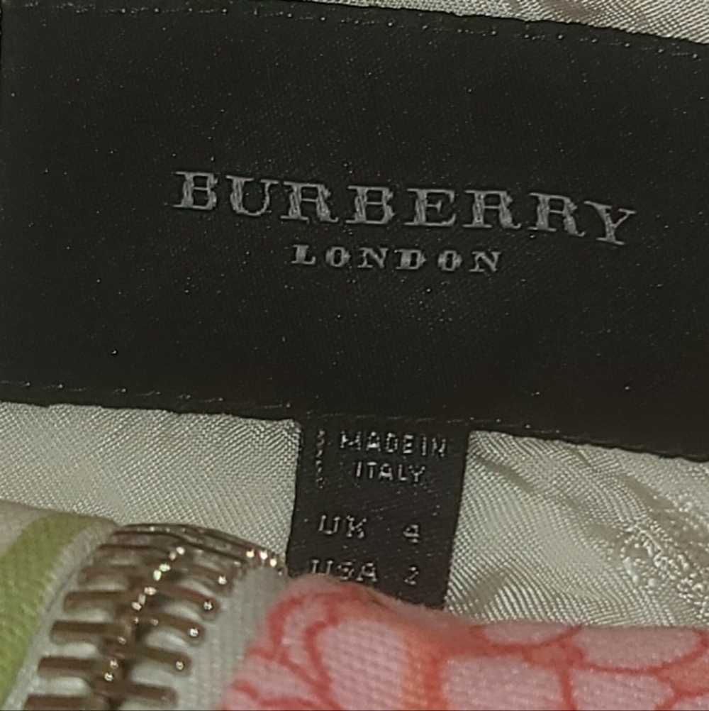 BURBERRY Floral Women's Moto Jacket - Picture 9 of 11
